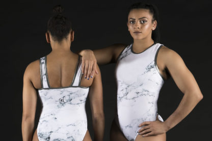 Marble White Leotard Double Downies